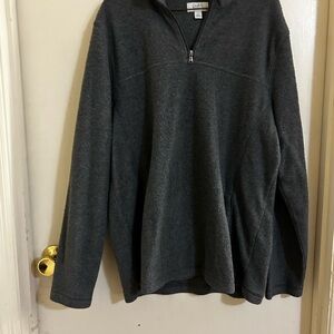 Croft and Barrow Men's Charcoal Zip-Up Sweater